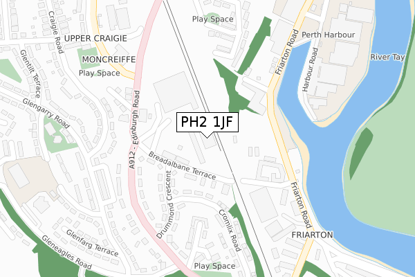 PH2 1JF map - large scale - OS Open Zoomstack (Ordnance Survey) PH2 1JF map - large scale - OS Open Zoomstack (Ordnance Survey)