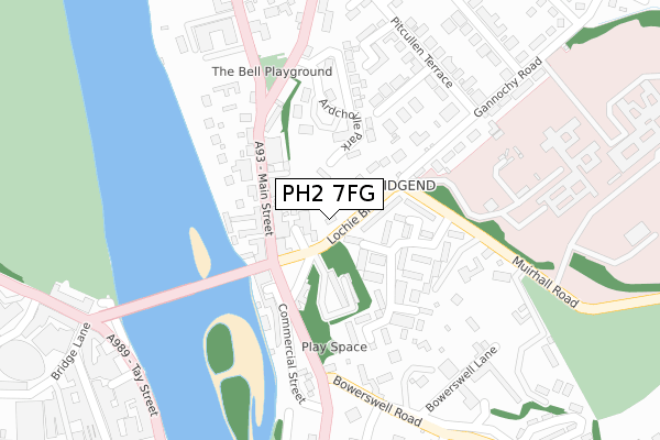 PH2 7FG map - large scale - OS Open Zoomstack (Ordnance Survey)