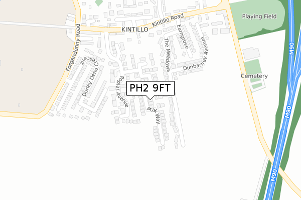 PH2 9FT map - large scale - OS Open Zoomstack (Ordnance Survey)