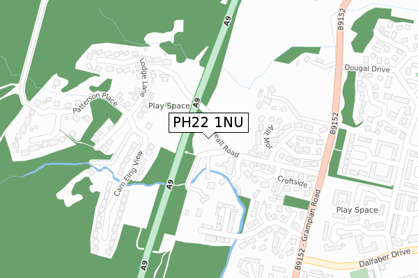 PH22 1NU map - large scale - OS Open Zoomstack (Ordnance Survey)