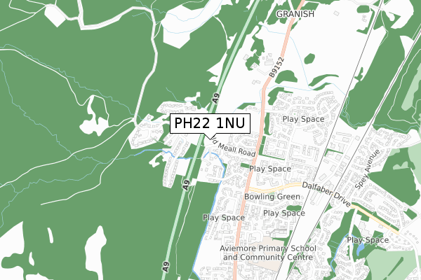 PH22 1NU map - small scale - OS Open Zoomstack (Ordnance Survey)