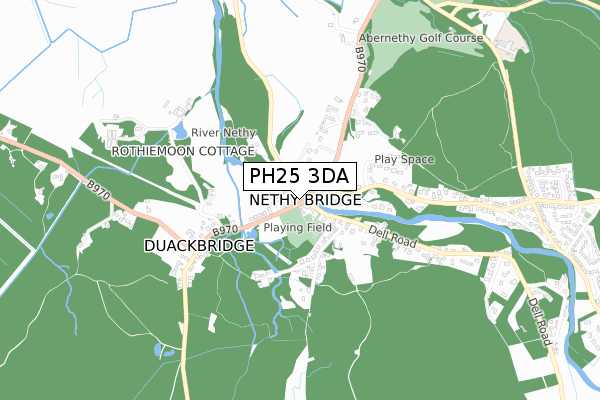 PH25 3DA map - small scale - OS Open Zoomstack (Ordnance Survey) PH25 3DA map - small scale - OS Open Zoomstack (Ordnance Survey)