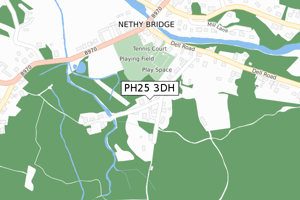 PH25 3DH map - large scale - OS Open Zoomstack (Ordnance Survey) PH25 3DH map - large scale - OS Open Zoomstack (Ordnance Survey)