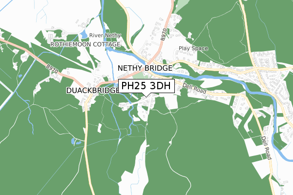 PH25 3DH map - small scale - OS Open Zoomstack (Ordnance Survey) PH25 3DH map - small scale - OS Open Zoomstack (Ordnance Survey)