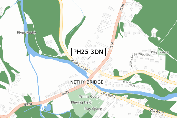 PH25 3DN map - large scale - OS Open Zoomstack (Ordnance Survey) PH25 3DN map - large scale - OS Open Zoomstack (Ordnance Survey)