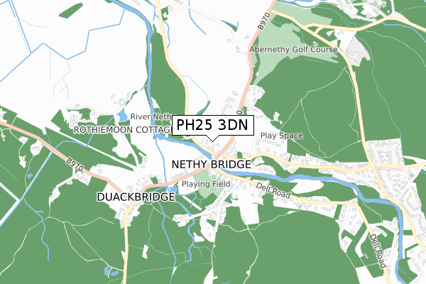 PH25 3DN map - small scale - OS Open Zoomstack (Ordnance Survey) PH25 3DN map - small scale - OS Open Zoomstack (Ordnance Survey)