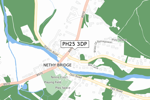 PH25 3DP map - large scale - OS Open Zoomstack (Ordnance Survey) PH25 3DP map - large scale - OS Open Zoomstack (Ordnance Survey)