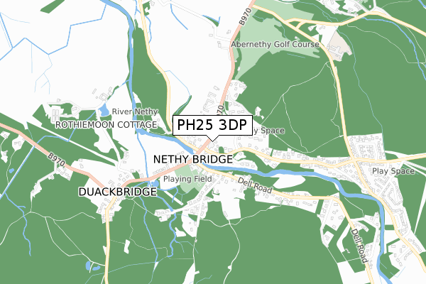 PH25 3DP map - small scale - OS Open Zoomstack (Ordnance Survey) PH25 3DP map - small scale - OS Open Zoomstack (Ordnance Survey)