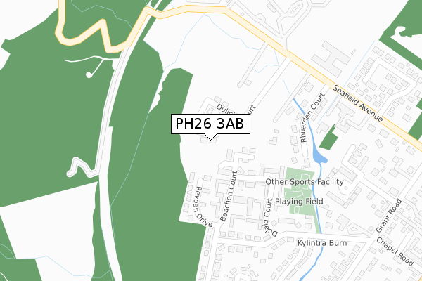 PH26 3AB map - large scale - OS Open Zoomstack (Ordnance Survey) PH26 3AB map - large scale - OS Open Zoomstack (Ordnance Survey)