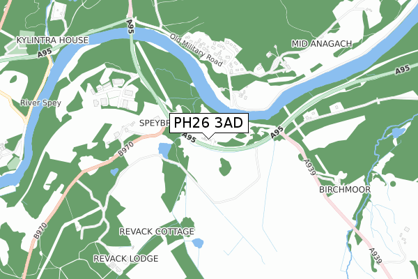 PH26 3AD map - small scale - OS Open Zoomstack (Ordnance Survey) PH26 3AD map - small scale - OS Open Zoomstack (Ordnance Survey)