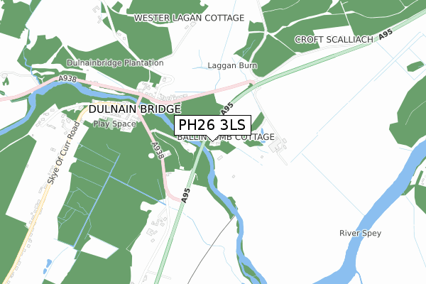 PH26 3LS map - small scale - OS Open Zoomstack (Ordnance Survey) PH26 3LS map - small scale - OS Open Zoomstack (Ordnance Survey)