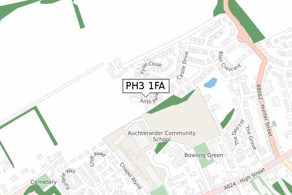 PH3 1FA map - large scale - OS Open Zoomstack (Ordnance Survey)