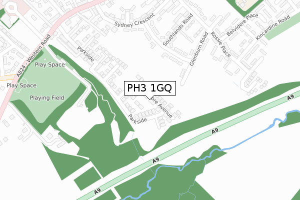 PH3 1GQ map - large scale - OS Open Zoomstack (Ordnance Survey)