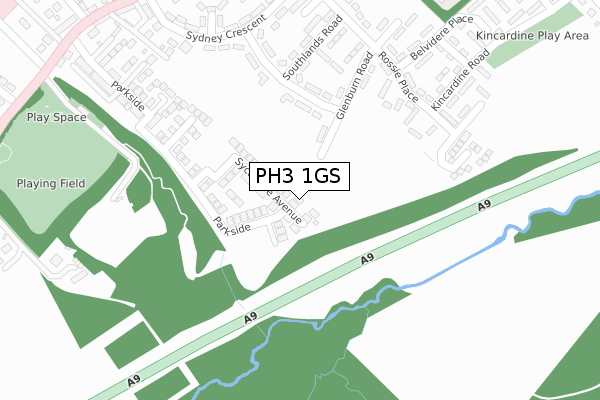 PH3 1GS map - large scale - OS Open Zoomstack (Ordnance Survey)