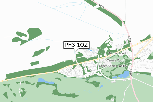 PH3 1QZ map - small scale - OS Open Zoomstack (Ordnance Survey)