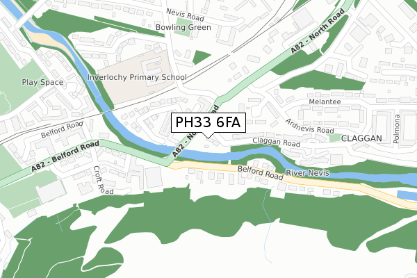 PH33 6FA map - large scale - OS Open Zoomstack (Ordnance Survey) PH33 6FA map - large scale - OS Open Zoomstack (Ordnance Survey)