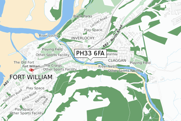 PH33 6FA map - small scale - OS Open Zoomstack (Ordnance Survey) PH33 6FA map - small scale - OS Open Zoomstack (Ordnance Survey)