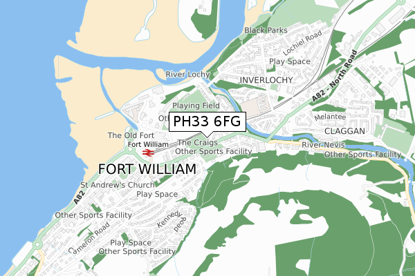 PH33 6FG map - small scale - OS Open Zoomstack (Ordnance Survey) PH33 6FG map - small scale - OS Open Zoomstack (Ordnance Survey)