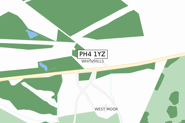 PH4 1YZ map - large scale - OS Open Zoomstack (Ordnance Survey)