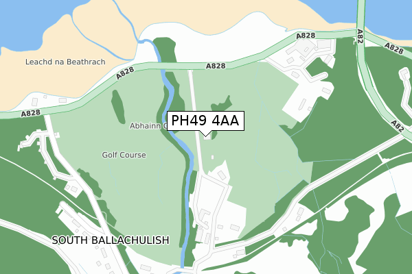 PH49 4AA map - large scale - OS Open Zoomstack (Ordnance Survey) PH49 4AA map - large scale - OS Open Zoomstack (Ordnance Survey)