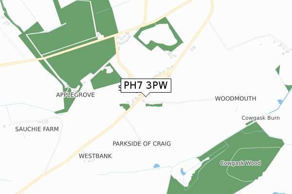 PH7 3PW map - small scale - OS Open Zoomstack (Ordnance Survey) PH7 3PW map - small scale - OS Open Zoomstack (Ordnance Survey)