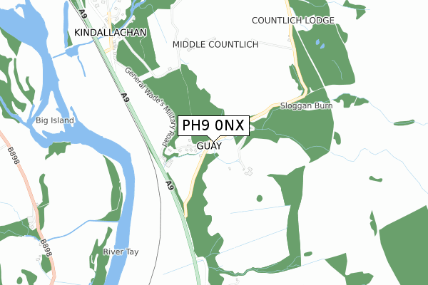 PH9 0NX map - small scale - OS Open Zoomstack (Ordnance Survey) PH9 0NX map - small scale - OS Open Zoomstack (Ordnance Survey)
