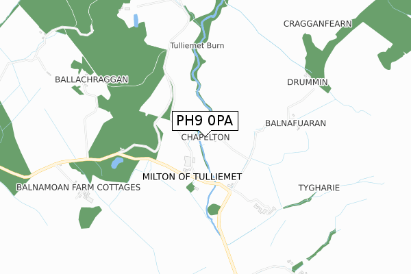 PH9 0PA map - small scale - OS Open Zoomstack (Ordnance Survey) PH9 0PA map - small scale - OS Open Zoomstack (Ordnance Survey)