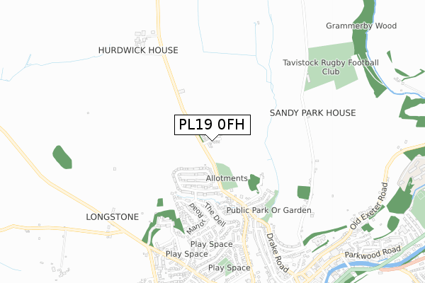 PL19 0FH map - small scale - OS Open Zoomstack (Ordnance Survey) PL19 0FH map - small scale - OS Open Zoomstack (Ordnance Survey)
