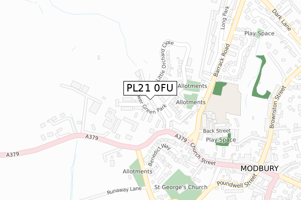 PL21 0FU map - large scale - OS Open Zoomstack (Ordnance Survey) PL21 0FU map - large scale - OS Open Zoomstack (Ordnance Survey)