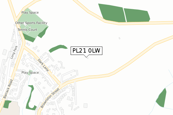 PL21 0LW map - large scale - OS Open Zoomstack (Ordnance Survey) PL21 0LW map - large scale - OS Open Zoomstack (Ordnance Survey)