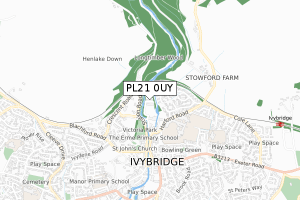 PL21 0UY map - small scale - OS Open Zoomstack (Ordnance Survey) PL21 0UY map - small scale - OS Open Zoomstack (Ordnance Survey)