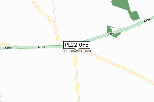 PL22 0FE map - large scale - OS Open Zoomstack (Ordnance Survey)