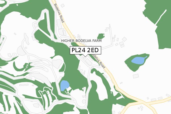PL24 2ED map - large scale - OS Open Zoomstack (Ordnance Survey)