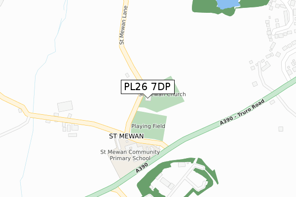 PL26 7DP map - large scale - OS Open Zoomstack (Ordnance Survey)