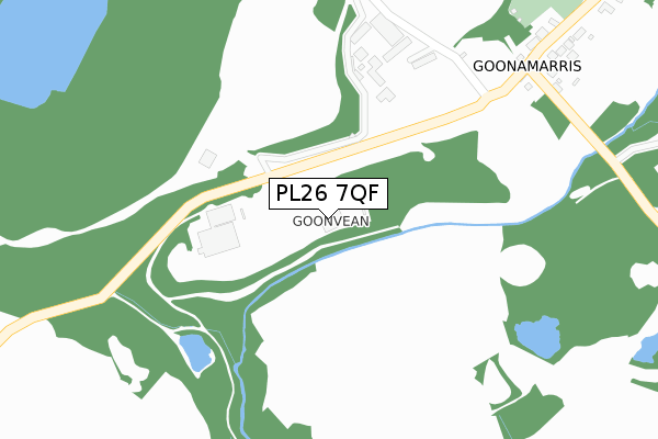 PL26 7QF map - large scale - OS Open Zoomstack (Ordnance Survey)