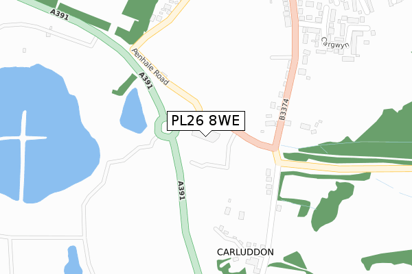PL26 8WE map - large scale - OS Open Zoomstack (Ordnance Survey) PL26 8WE map - large scale - OS Open Zoomstack (Ordnance Survey)