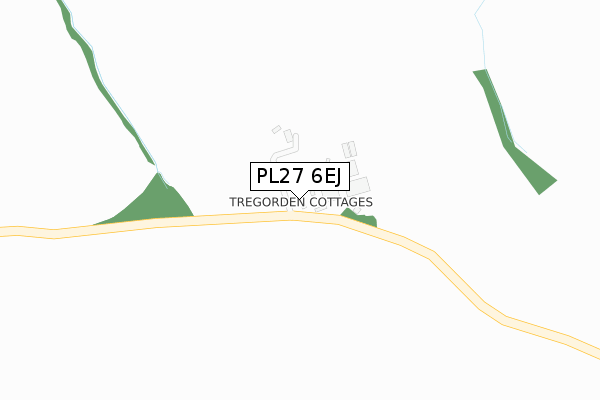 PL27 6EJ map - large scale - OS Open Zoomstack (Ordnance Survey)