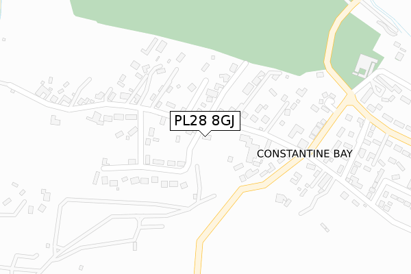 PL28 8GJ map - large scale - OS Open Zoomstack (Ordnance Survey)