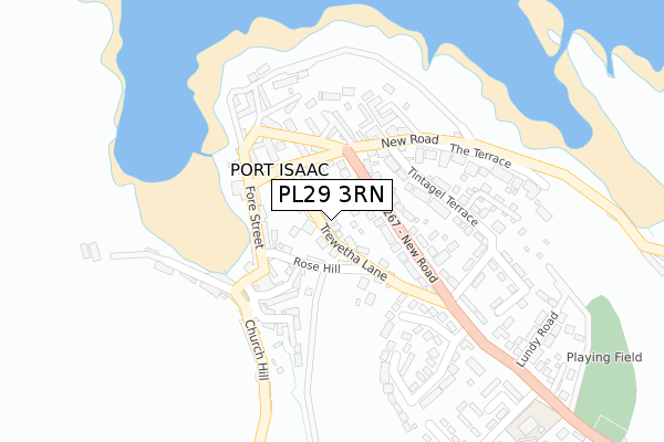 PL29 3RN map - large scale - OS Open Zoomstack (Ordnance Survey)