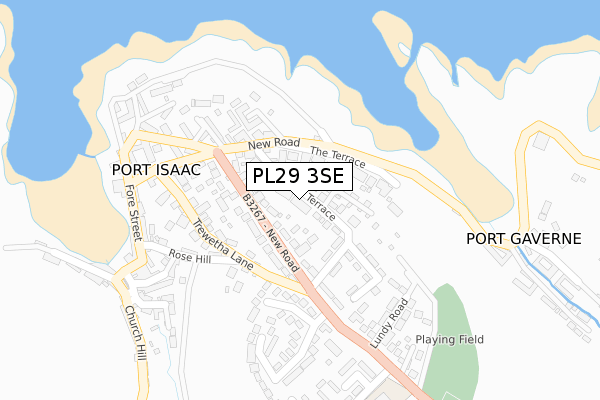 PL29 3SE map - large scale - OS Open Zoomstack (Ordnance Survey)