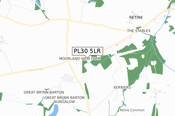 PL30 5LR map - small scale - OS Open Zoomstack (Ordnance Survey)