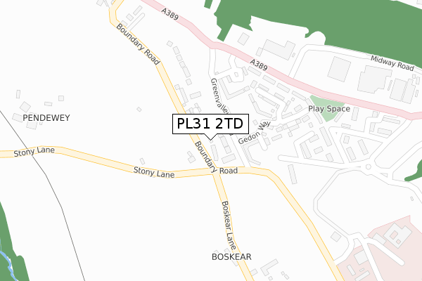 PL31 2TD map - large scale - OS Open Zoomstack (Ordnance Survey) PL31 2TD map - large scale - OS Open Zoomstack (Ordnance Survey)