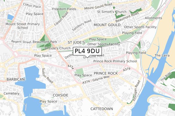 PL4 9DU map - small scale - OS Open Zoomstack (Ordnance Survey) PL4 9DU map - small scale - OS Open Zoomstack (Ordnance Survey)