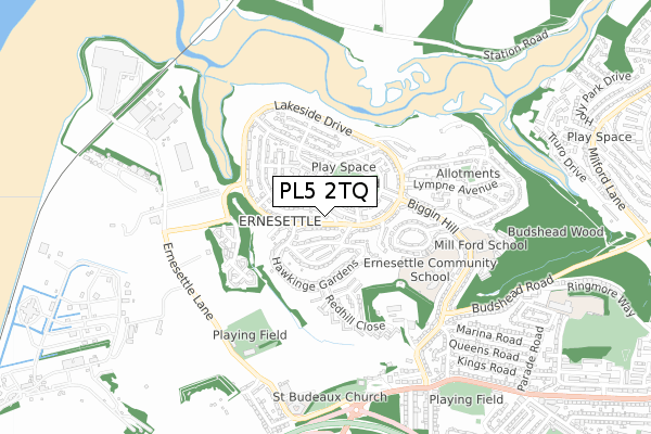 PL5 2TQ map - small scale - OS Open Zoomstack (Ordnance Survey) PL5 2TQ map - small scale - OS Open Zoomstack (Ordnance Survey)