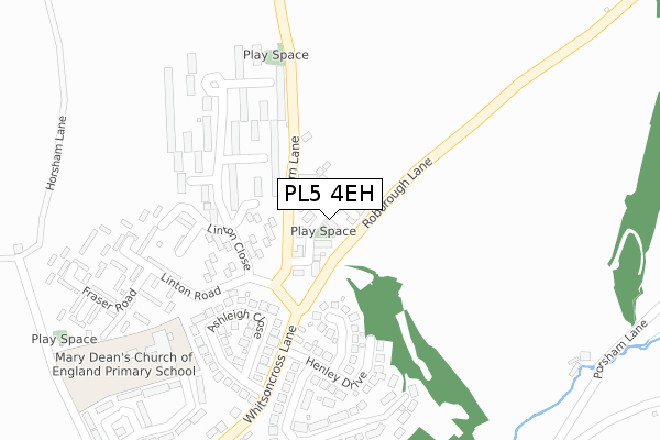 PL5 4EH map - large scale - OS Open Zoomstack (Ordnance Survey)