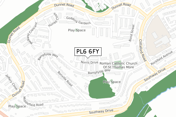PL6 6FY map - large scale - OS Open Zoomstack (Ordnance Survey) PL6 6FY map - large scale - OS Open Zoomstack (Ordnance Survey)