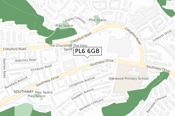 PL6 6GB map - large scale - OS Open Zoomstack (Ordnance Survey)