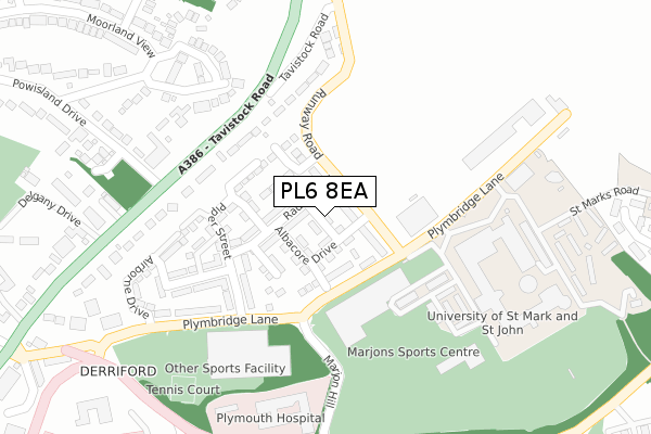 PL6 8EA map - large scale - OS Open Zoomstack (Ordnance Survey) PL6 8EA map - large scale - OS Open Zoomstack (Ordnance Survey)