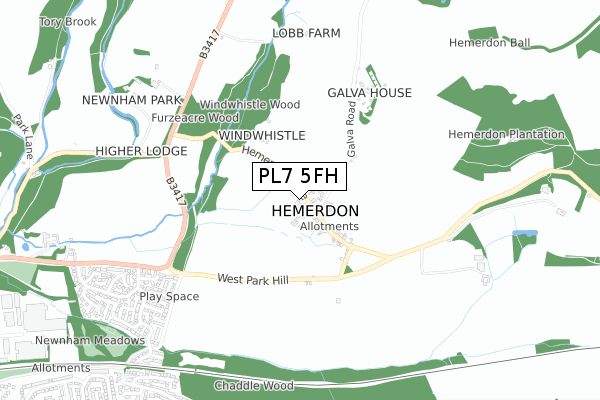 PL7 5FH map - small scale - OS Open Zoomstack (Ordnance Survey) PL7 5FH map - small scale - OS Open Zoomstack (Ordnance Survey)