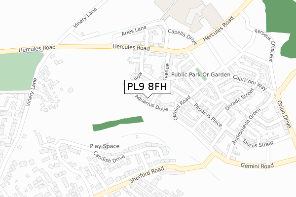 PL9 8FH map - large scale - OS Open Zoomstack (Ordnance Survey) PL9 8FH map - large scale - OS Open Zoomstack (Ordnance Survey)